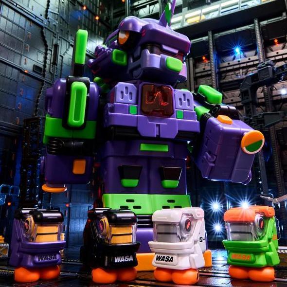 BNS SERIES WASABABY EVANGELION X WASA SUPER TRAIN COMBINED ROBOT EVA206