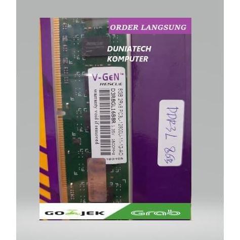 HARGA DISC - DDR3L 8gb PC 12800 VGEN Longdimm DDR3 L 8 GB RAM V-GEN PC KOMPUTER