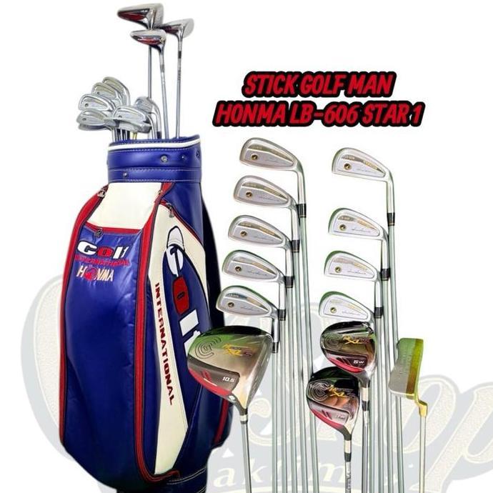 TERBARU - Stick Golf Man Honma LB Shaft Graphite Original Fullset Bag Golf - Set Stick Golf Honma Or