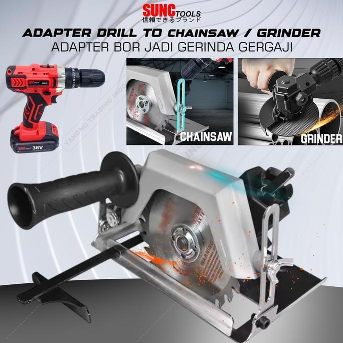 Adapter Bor Gerinda Angel Grinder Konverter Bor Jadi Gerinda Gergaji