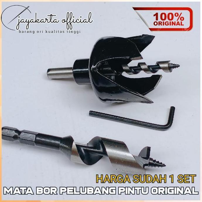 Mata bor kayu set khusus lubang pintu pelubang pintu alat bor kayu ORI