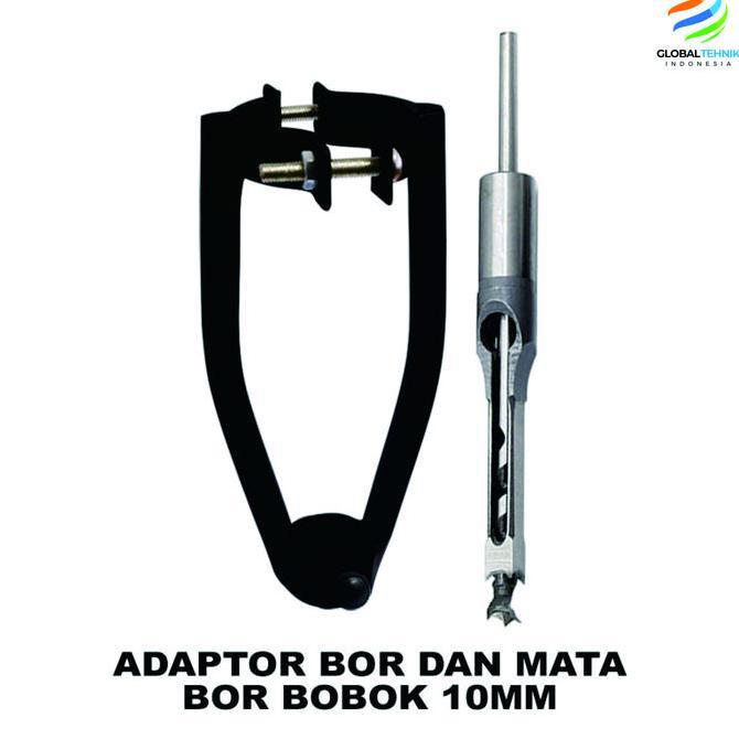 DUDUKAN ADAPTOR BOR PAHAT KAYU + MATA BOR 10 MM