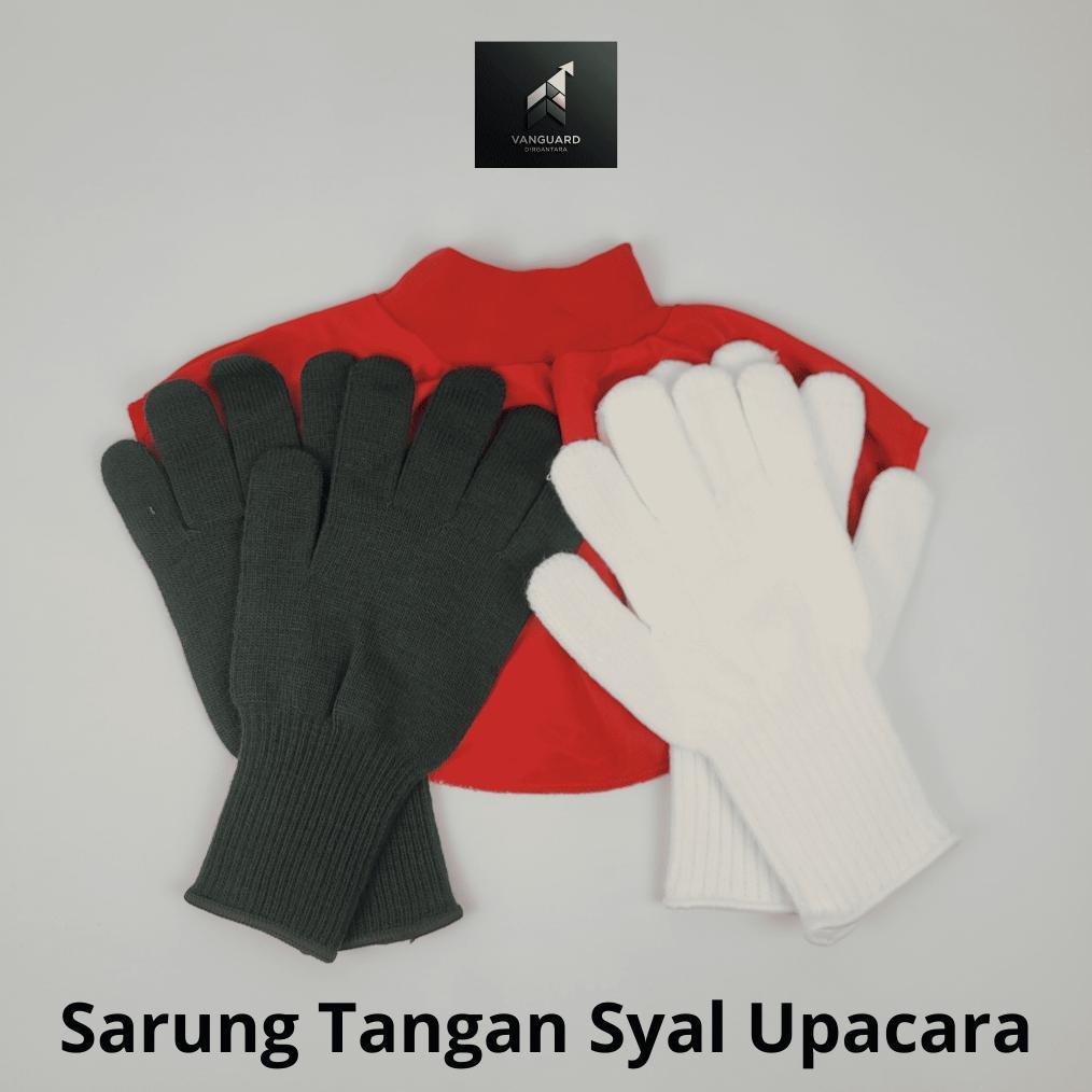 Syal Merah Upacara | Syal Merah TNI | Scarf Merah TNI | Scarf Upacara Merah TNI | Sarung Tangan Upac