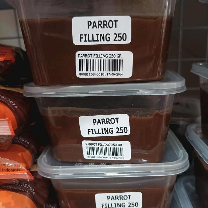 PARROT FILLING COKELAT 250 GRAM KEMASAN REPACK COKLAT FILLING PARROT 250 GRAM UNTUK ISIAN ROTI