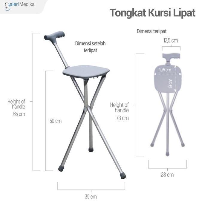 Tongkat Kursi Lipat Onemed