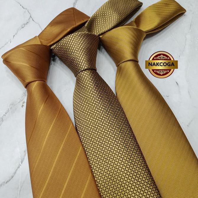 dasi gold polos dasi panjang gold mewah murah dasi kantor pria tie HA