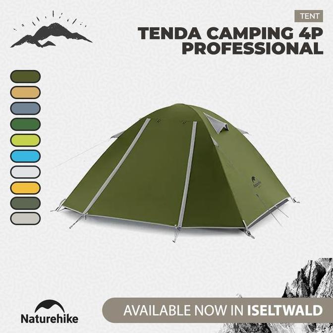 Tenda Naturehike 4P Professional Nh18Z044-P 4 Orang Camping Ultralight