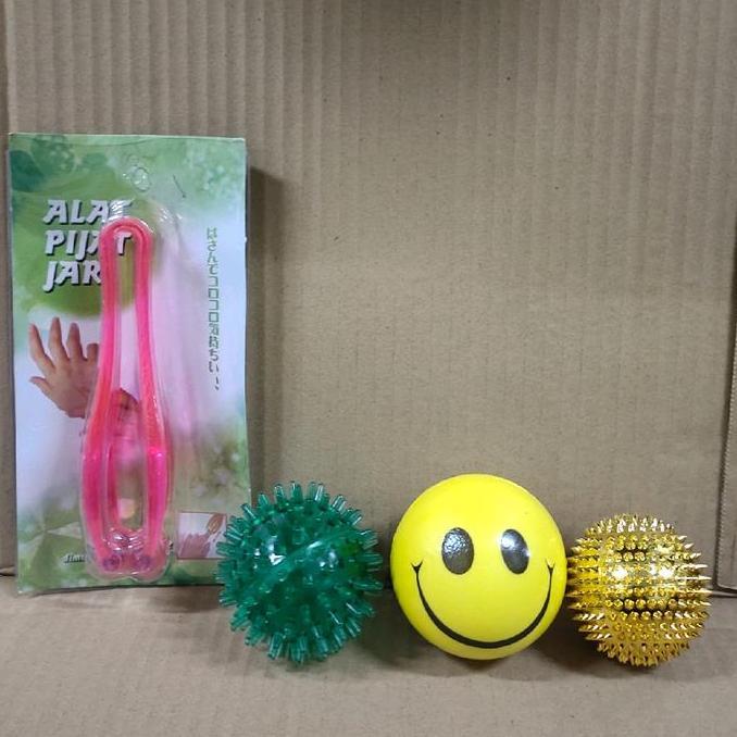 bola terapi / pijat jari bola latihan tangan 4 item