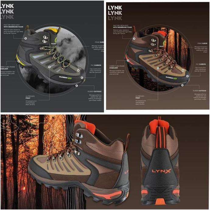 Sepatu Gunung Sepatu Trekking Outdoor Pro Lynx Original Not Consina