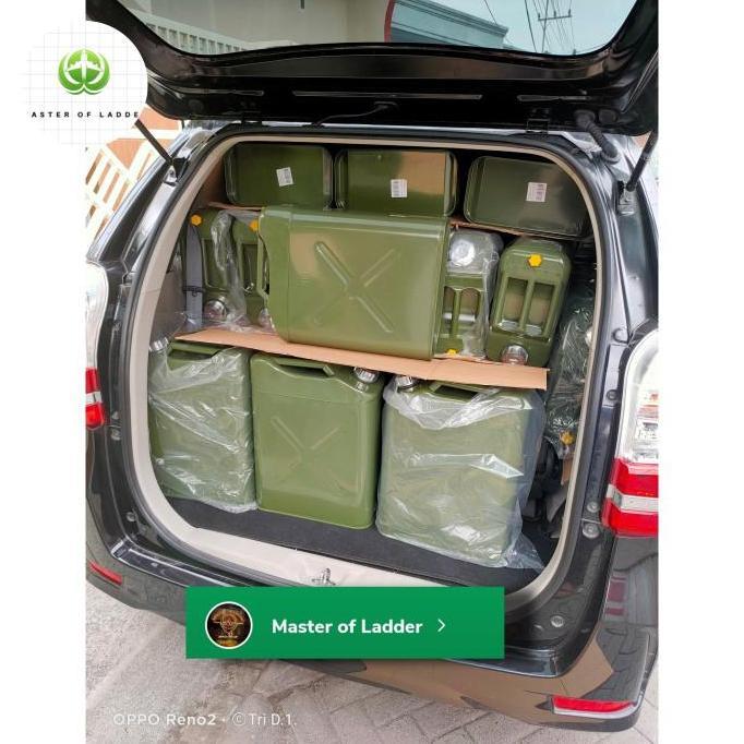Parling Laris Jerigen Bensin Besi Krisbow 20 L Hijau/ Jerry Can Bensin