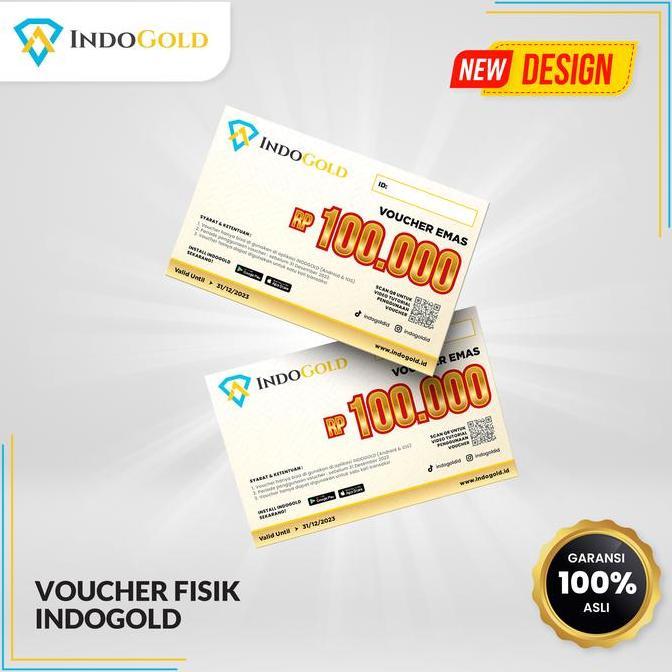 pela.store5 - voucher fisik indogold rp100.000 - investasi emas mini