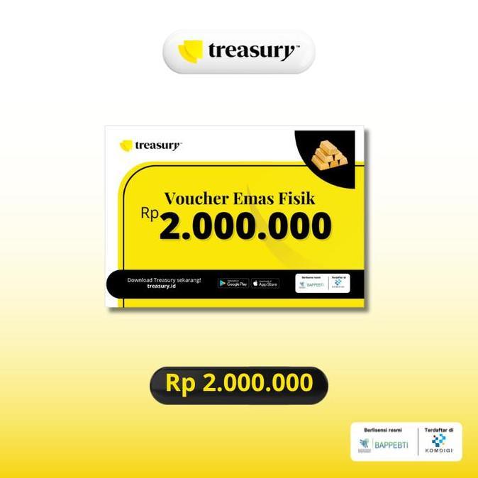 pela.store5 - voucher emas fisik treasury rp2.000.000 - investasi premium