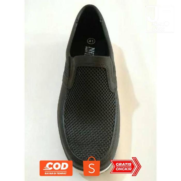 gh-67 Nikko 8136 - Sepatu 38-43 Karet Hitam Pria Murah / Sepatu Hitam Laki / Sepatu Waterproff Origi