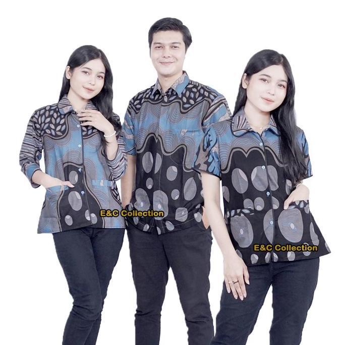 Atasan Batik Candy - Batik Couple - Blouse Wanita - Hem Batik - Seragam Batik - Baju Kantor - Wanita