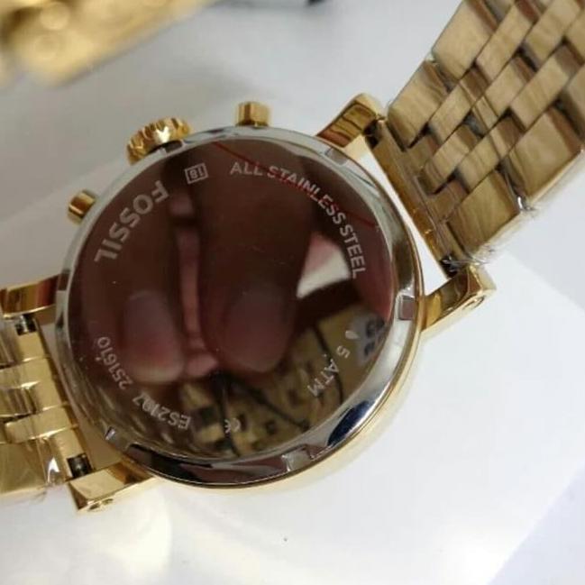 Ready ES2197 Boyfriend Chronograph Gold Dial Tone Original