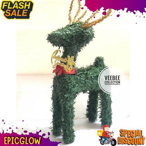 Gercep Hiasan Patung Rusa PVC natal/ hiasan pohon natal rusa/ patung rusa natal pvc