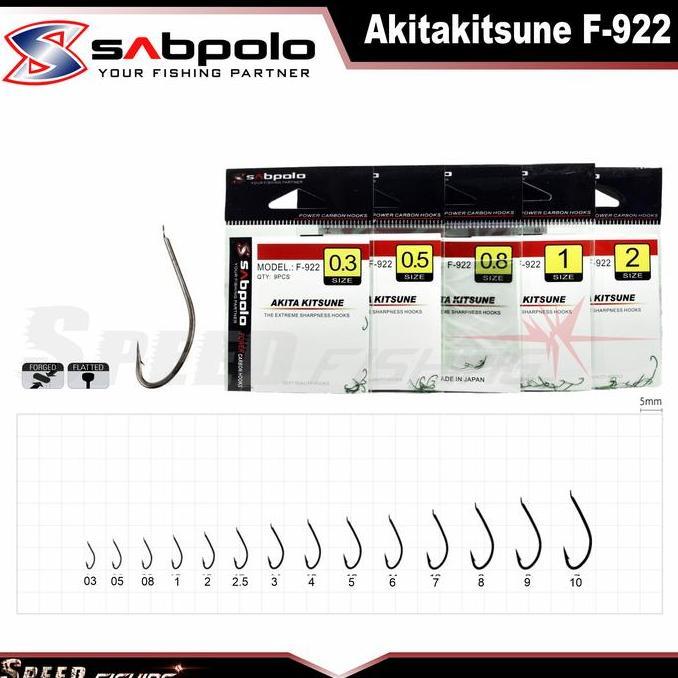 Kail Pancing Sabpolo Akitakitsune F-922 Mata Kail Pancing Non Lubang