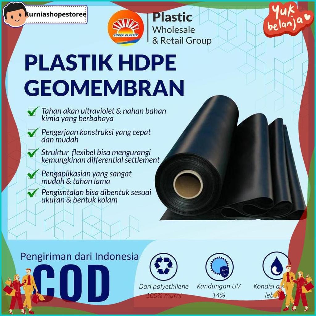 Geomembran Hdpe Tebal 500 Micron Lebar 5 Meter Teratas