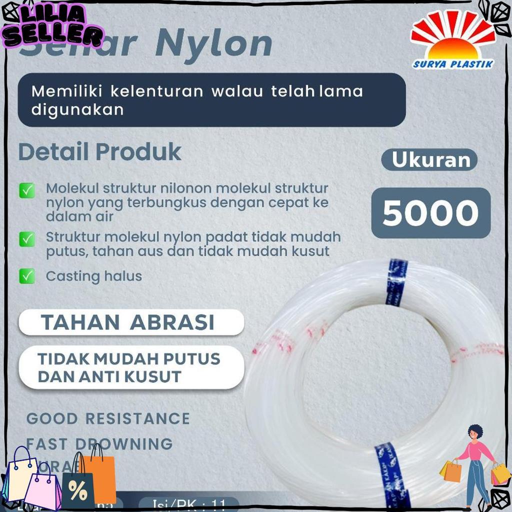 Senar Cap Ikan Kakap  Ukuran 5000 (140)  Per Roll /Tali Senar Pancing / Senar Layangan Baru