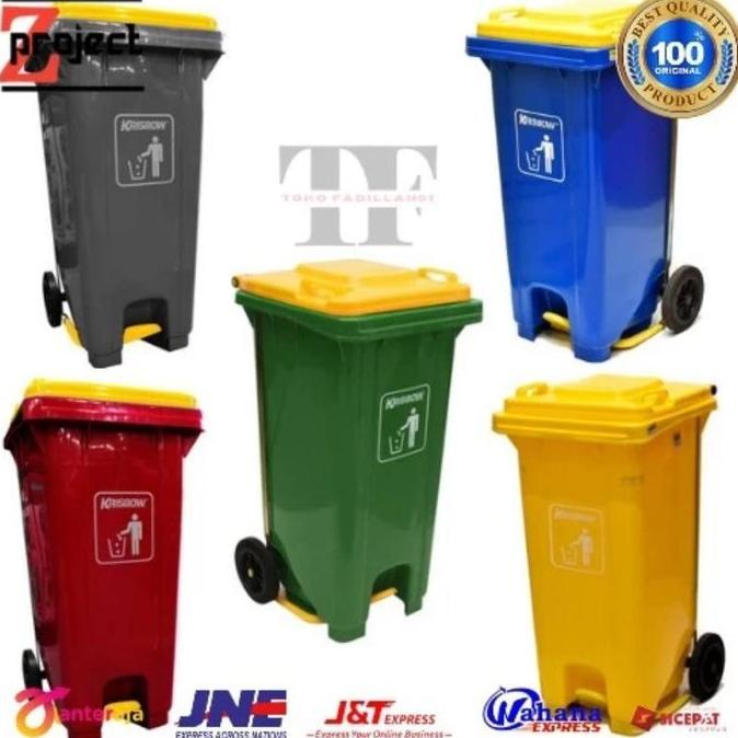 FYP KRISBOW TEMPAT SAMPAH 120 LITER DENGAN PEDAL TONG SAMPAH KRISBOW 120 L //