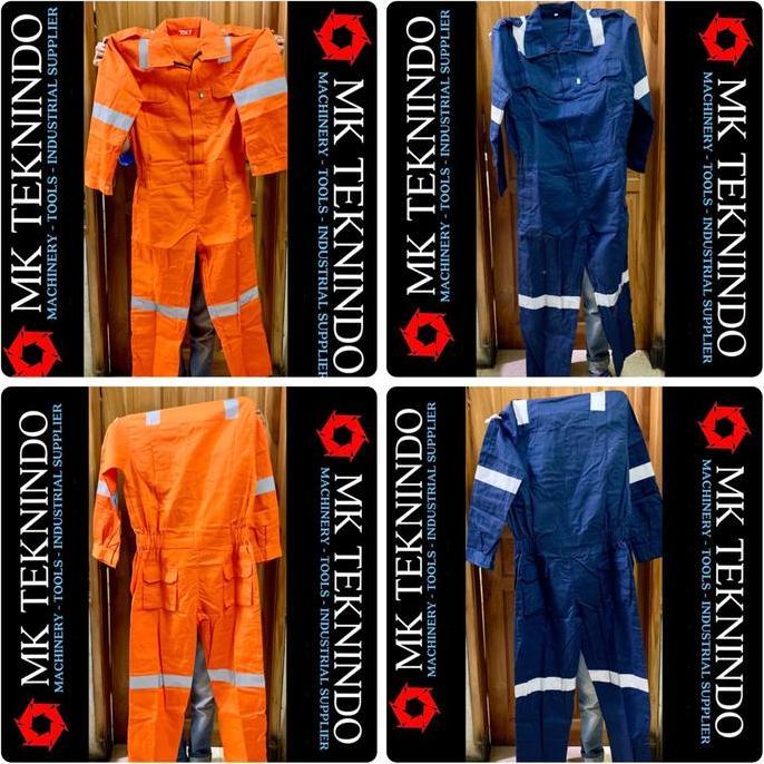 Baju Bengkel Kerja Wearpack Orange Werpak Safety Coverall Proyek