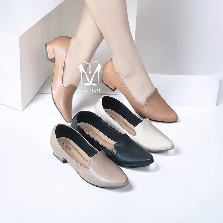 Sepatu Heels Hak Tahu 3cm Pantofel Kerja Kantor Formal Wanita Lemalina