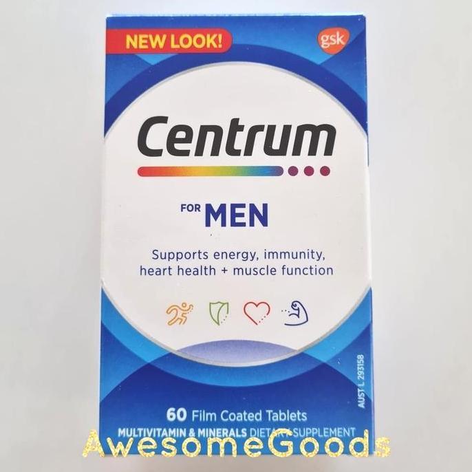 eko_storebookck - Centrum Australia For Men 60 Tablets | Suplemen Multivitamin untuk Pria
