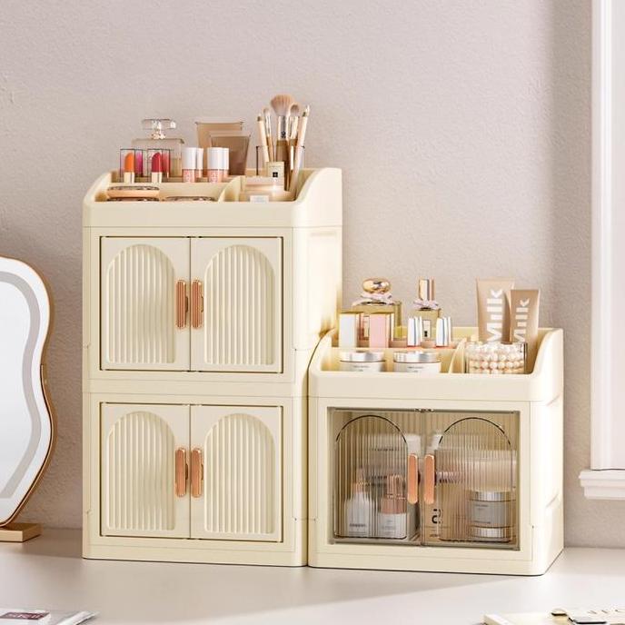 Kotak Penyimpanan Kosmetik Akrilik Transparan Rak Kosmetik Organizer Rak Organizer Make Up Rak Meja 