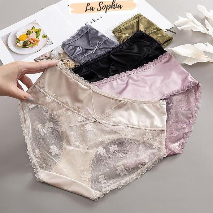 Promo Celana Dalam Wanita Satin Jepang Manis 071 COD