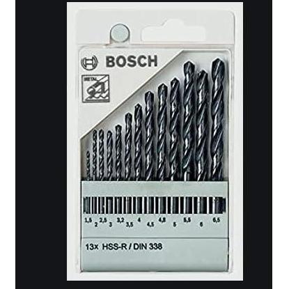 Bosch HSS-R 13 Pcs, 1.5 - 6.5 Mata Bor Besi Set Bosch HSS-R 13 Pcs