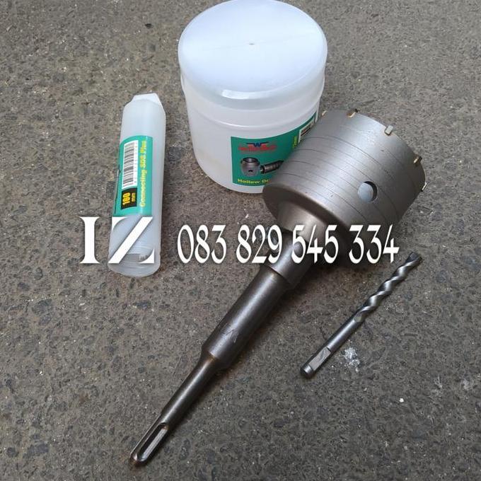 Hole saw beton set pelubang 3 inch mata bor tembok beton WIPRO 73 mm