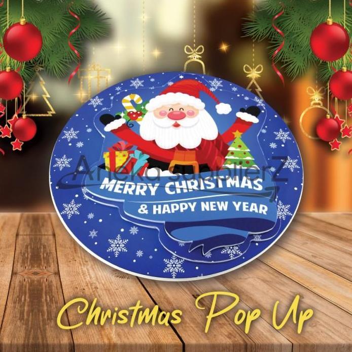 Hiasan Natal - Aksesoris Natal - Hiasan Pintu Christmas - Biru-HPB1