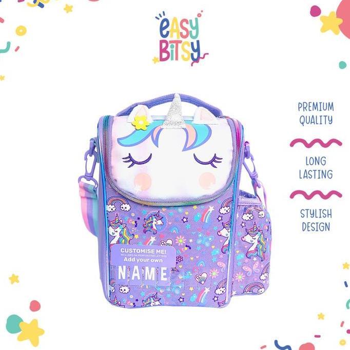 TERBARU - Easy Bitsy - Tas Bekal Anak Perempuan Lunch Bag Box Unicorn Tempat Makan TK SD - Shifu