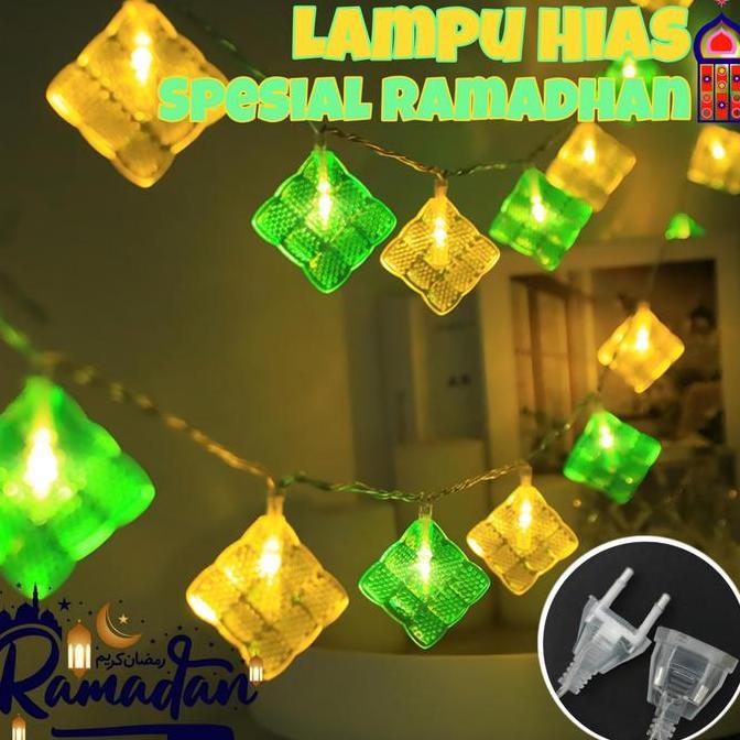 Lampu Tumblr Lampu Hias Idul Fitri Anggur 10 METER / Lampu Tumblr Bola Bintang Warna Rainbow 10 METE