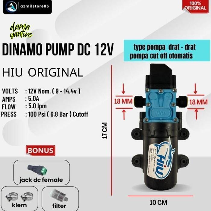 jg-56 DINAMO HIU PUMP DC 12 V POMPA AIR CUCI MOTOR MOBIL SPRAYER STEAM JET CLEANER Termurah