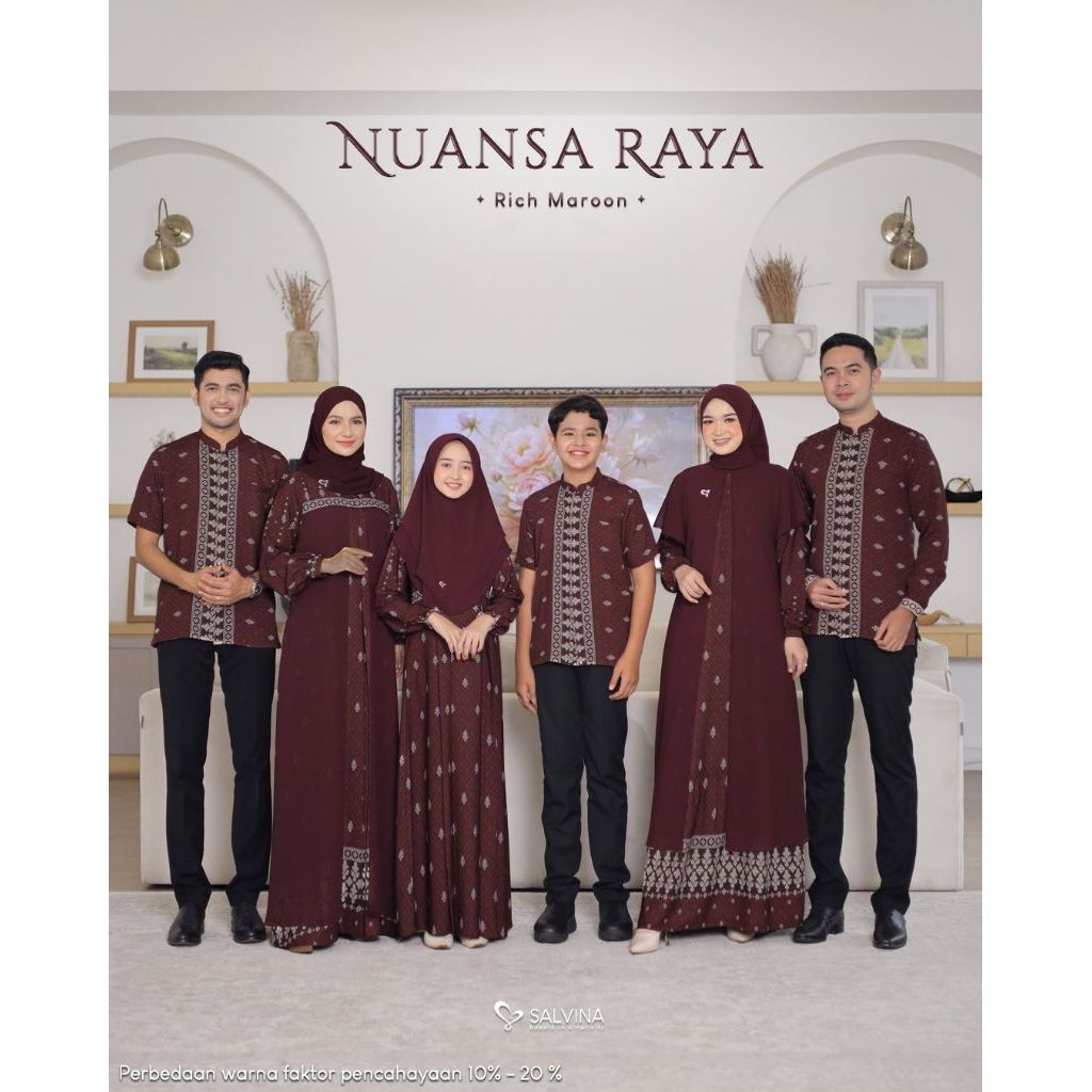 NUANSA RAYA FAMILY SERIES BY SALVINA HIJAB [PO] (harga DP dikirim gift dulu)