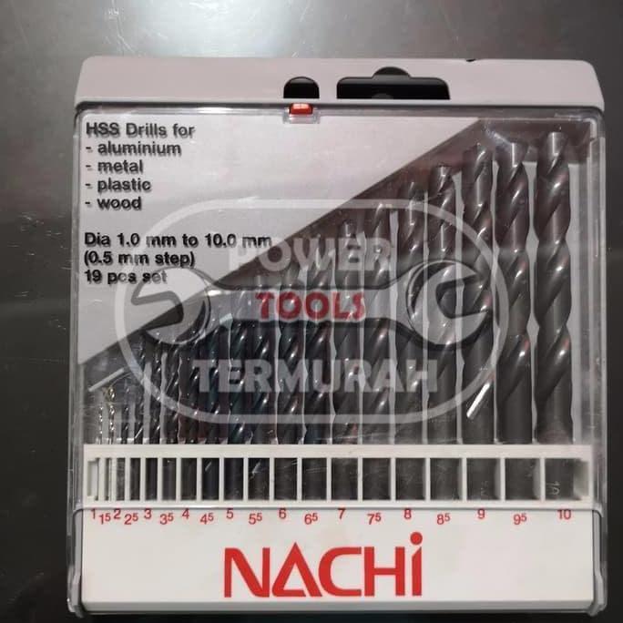MATA BOR BESI SET NACHI 1-10 MM 19 hss straight shank drill SINGAPORE