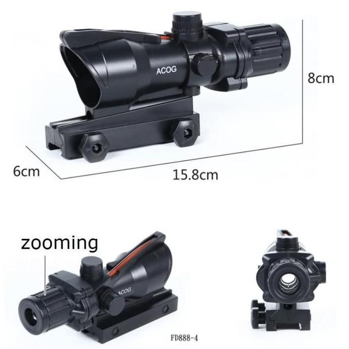 Paket Hemat Scope Dummy Acog 4X32 + Eotech Wgb Dcobra Kualitas Terbaik Harga Termurah