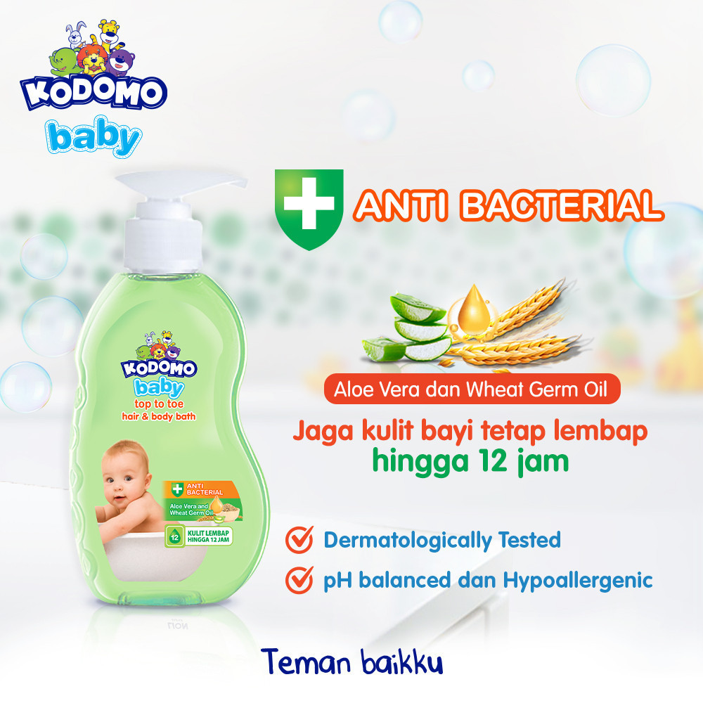Kodomo Top To Toe Refill 450 ml x2 - Gambar 3
