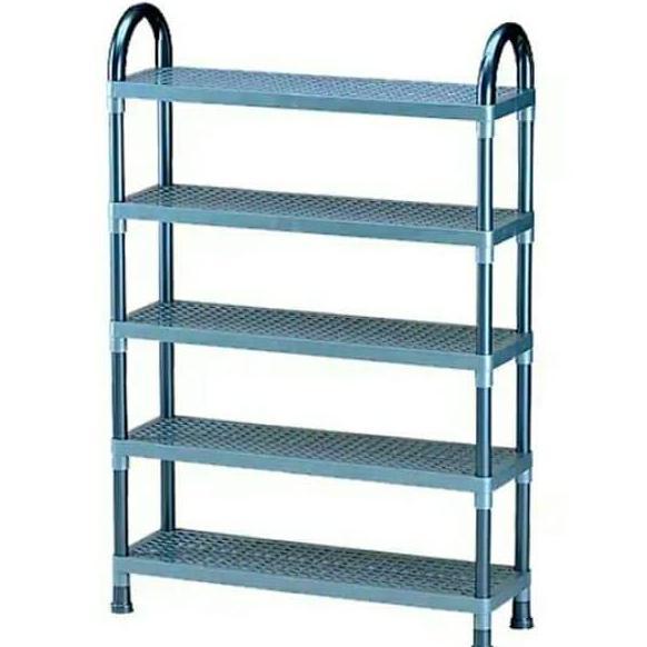 Rak Sepatu/Sendal Plastik, Lion Star, Susun 5.