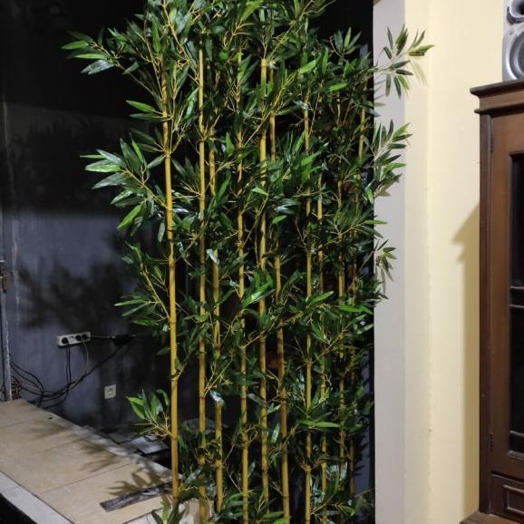 Bambu Partisi Penyekat Ruangan 2M - Bambu Partisi Hiasan Dekorasi Rumah - Bambu Partisi Artificial -