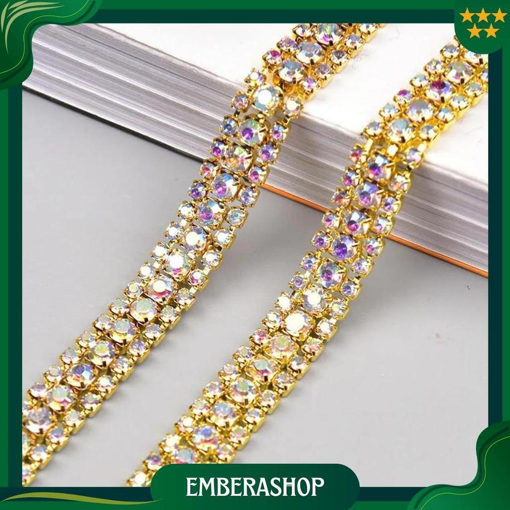 Drill Chain Diamond 1 Yard 91Cm / Diamond Chain String Per Yard / Diamond String Diamond Cangkang Ma