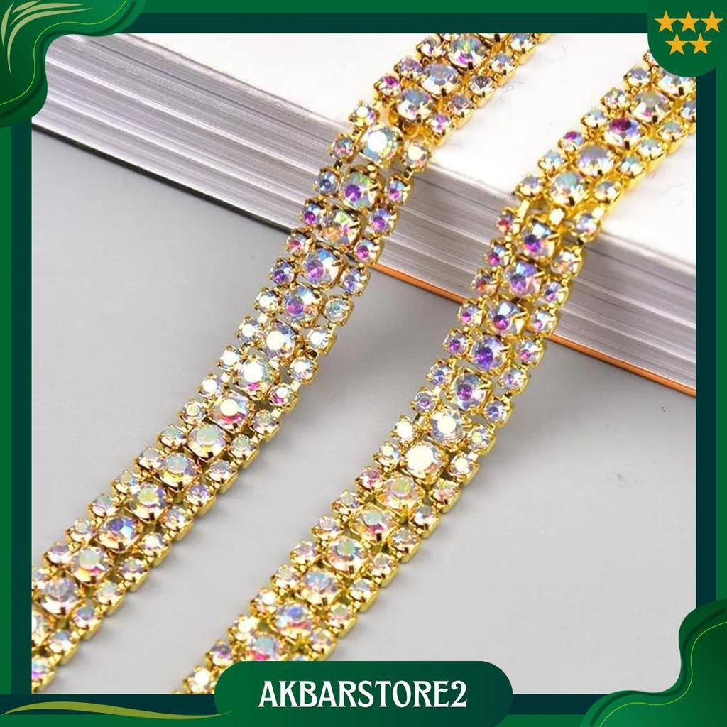 Drill Chain Diamond 1 Yard 91Cm / Diamond Chain String Per Yard / Diamond String Diamond Cangkang Ma