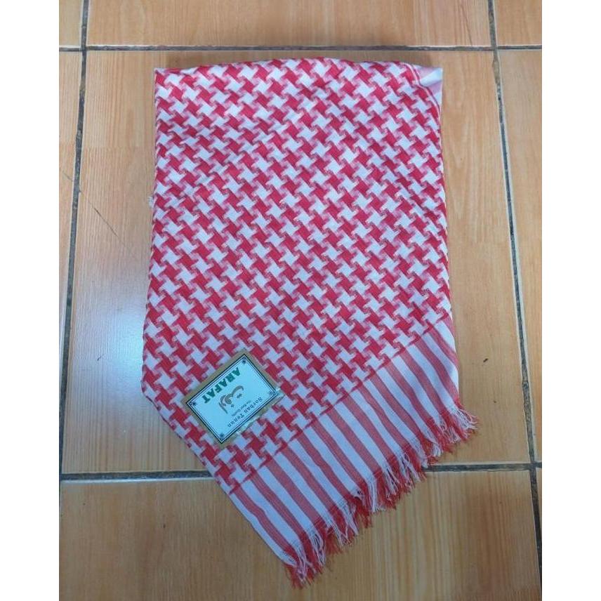 Sorban Arafat Sorban Palestina segi Empat Warna Putih Hitam Merah Dan