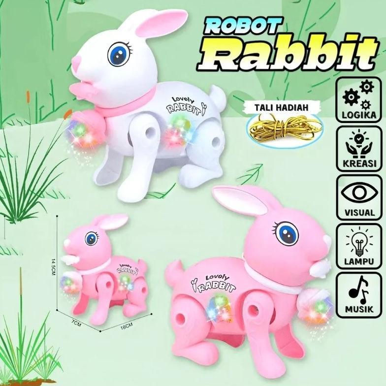Ty69 Rabbit Berjalan Bisa Loncat Ada Lampu N Musik Mainan Anak Robot Hewan Kelinci Mainan Kelinci Lo
