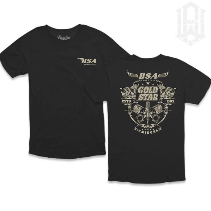 Kaos Pria Distro Blandwire Motorcycle BSA Gold Star murah