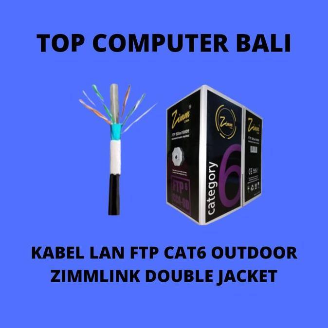 TERBARU - KABEL LAN FTP CAT 6 OUTDOOR ZIMMLINK/ kabel lan ftp outdoor cat6