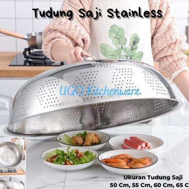 Berindo Tudung Saji Stainless Tudung Saji Tebal Jumbo Tutup Makanan Stainless Steel Tutup Food Cover