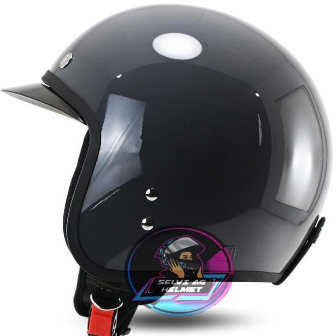 Helm bogo MJM capello SNI helm bogo retro+kaca untuk pria dan wanita Motorcycle Visor