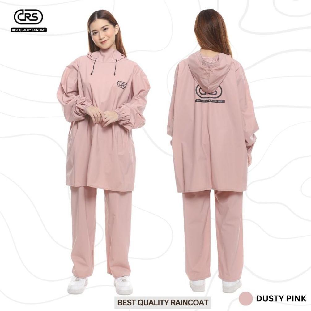 Andreasidu Terbaru Jas Hujan Model Hoodie Pria Dan Wanita Dewasa Bahan Tebal Pvc 025 Dusty Pink Um57